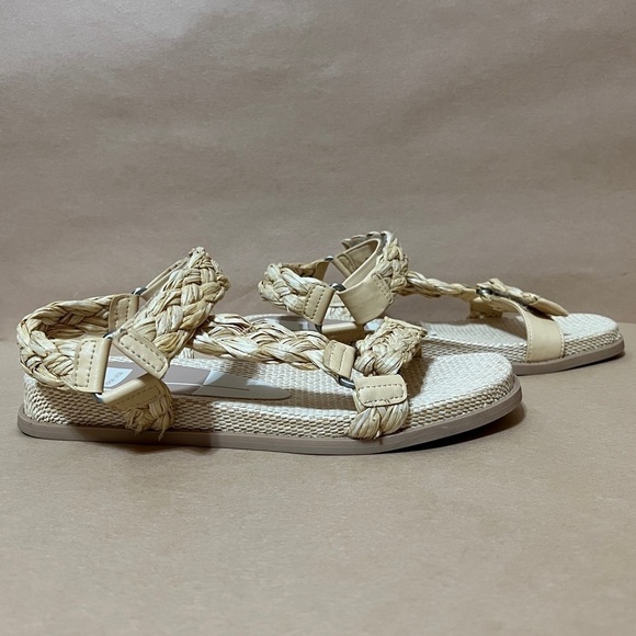 Dolce Vita | Gimra Sandals Light Natural Raffia Braided Platform Sandal Size 8 - Picture 4 of 13
